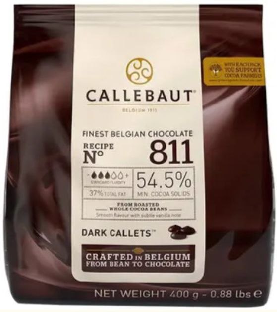 Шоколад темний Callebaut  каллети  пак 0,4 кг